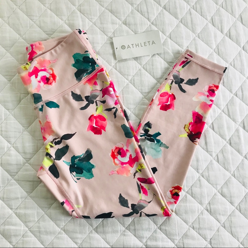 NWT Athleta Painted Flower Elation 7/8 Tight - Picture 3 of 7